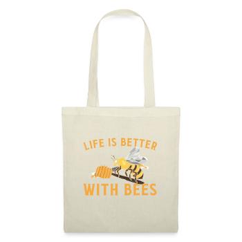 Cool Bee Design für Männer Frauen Honighummel Biene Biene - Stoffbeutel - Natur - Vorne