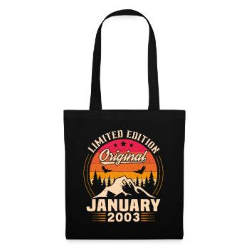 Cadeau D'anniversaire Nées En Janvier 2003 - Sac en tissu - noir - Devant