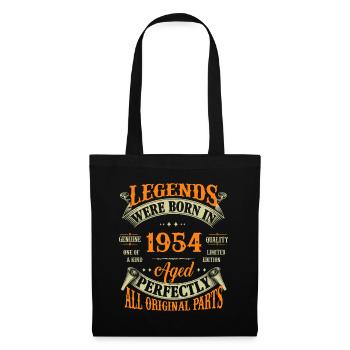 68e anniversaire Légendes vintage nées en 1954 68 ans - Sac en tissu - noir - Devant