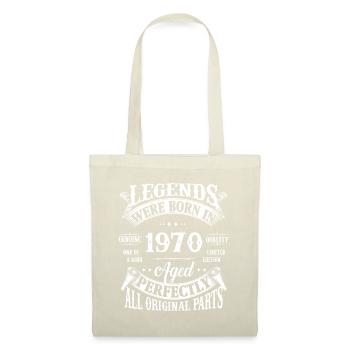 52e anniversaire Légendes vintage nées en 1970 52 ans - Sac en tissu - nature - Devant