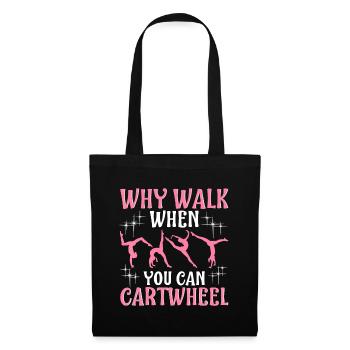 Cadeau drôle de gymnaste de gymnastique pour les filles femmes cool - Sac en tissu - noir - Devant