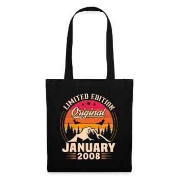 Birthday gift born in January 2008 - Tote Bag - black - Front