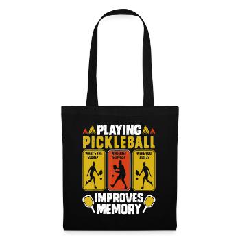 Playing Pickleball Improves Memory Funny Picklebal - Tote Bag - black - Front