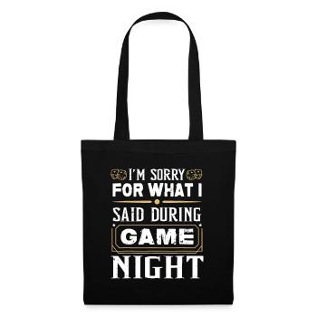 Je suis désolé pour ce que j'ai dit pendant la soirée de jeu - Sanglier - Sac en tissu - noir - Devant