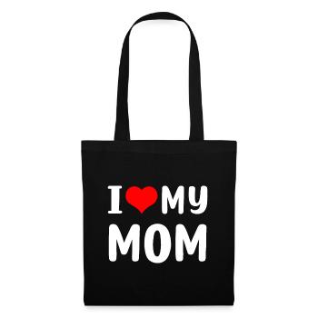 Ich liebe meine Mama Lustige Muttertagsgeschenke für Mama Mama - Stoffbeutel - Schwarz - Vorne