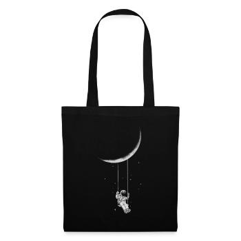 Lune Swing Astronaute Etoiles Espace Homme Drôle - Sac en tissu - noir - Devant