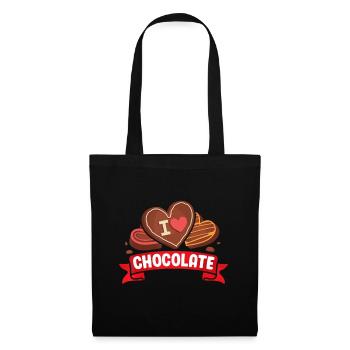 I Love Chocolate Sweets Candy Chocolate Bar - Tote Bag - black - Front