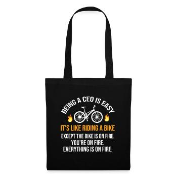 Being A CEO Is Easy Entrepreneur Owner Funny CEO - Tote Bag - black - Front