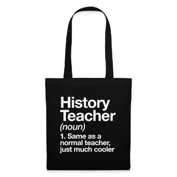 Professeur d'histoire Définition Funny Back To School Fi - Sac en tissu - noir - Devant