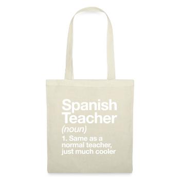 Professeur d'espagnol Définition Funny Back To School Fi - Sac en tissu - nature - Devant