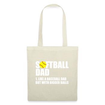 Softball Papa Definition Funnysoftball momdad softb - Stoffbeutel - Natur - Vorne