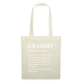 Grammy-Definitions-Oma - lustige Großmutter - Stoffbeutel - Natur - Vorne