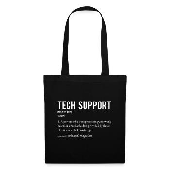 Lustiges Zitat Tech Support Definition Nerd Technicia - Stoffbeutel - Schwarz - Vorne