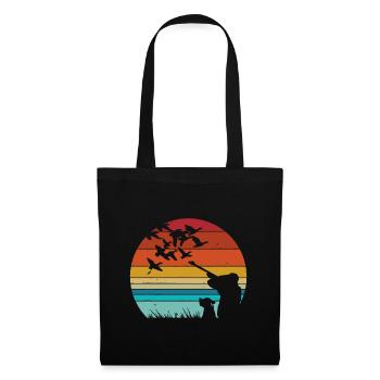 Vintage Retro style Duck hunting - Tote Bag - black - Front