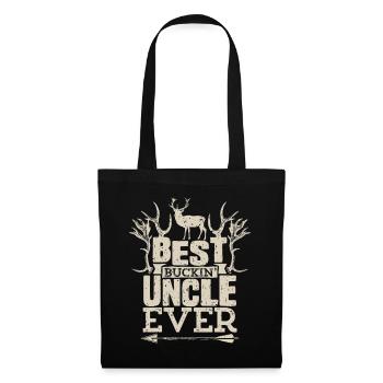 Meilleur t-shirt Buckin Oncle Ever Hunting Hunter Buck - Sac en tissu - noir - Devant