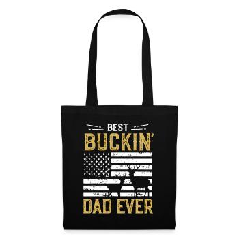 Meilleur cadeau drôle de papa Buckin de tous les temps Cool Hunting - Sac en tissu - noir - Devant