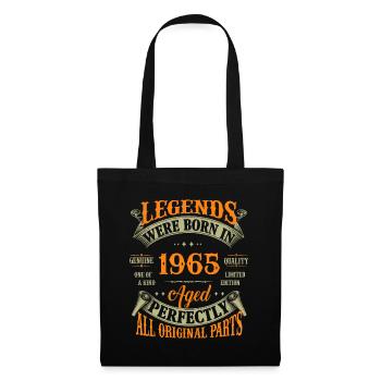 57th Birthday Vintage Legends Born In 1965 57 Year - Tote Bag - black - Front