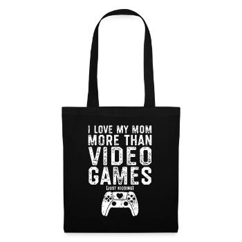 J'aime ma mère Video Gamer Valentines Day Gift Boys - Sac en tissu - noir - Devant