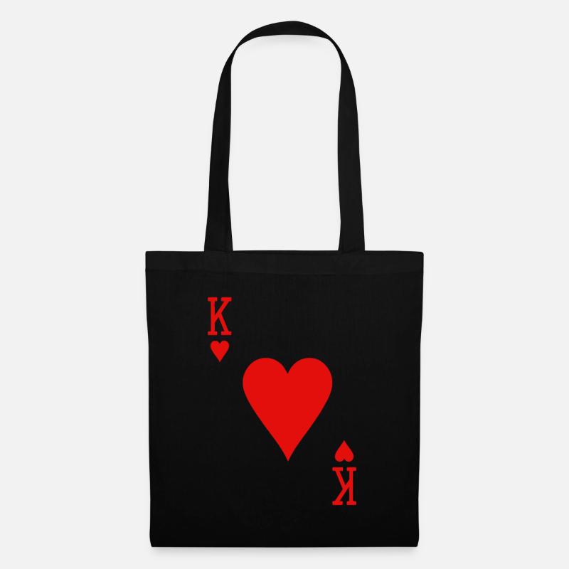 King Of Hearts Matching Couple Saint Valentine's D - Stoffbeutel - Schwarz