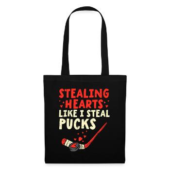 Stealing Heart Like I Steal Pucks Valentines Day H - Tote Bag - black - Front