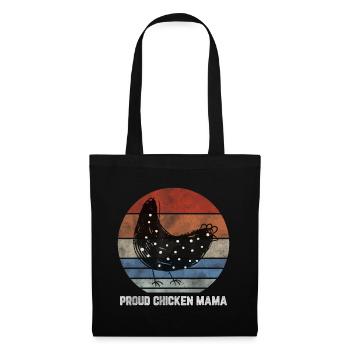Chicken Mom Shirt, Retro Mom Chicken T Shirt, Chic - Tote Bag - black - Front