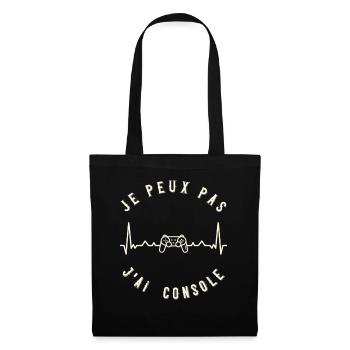 J'Peux Pas J'ai Console cadeau Ado anniversaire - Sac en tissu - noir - Devant