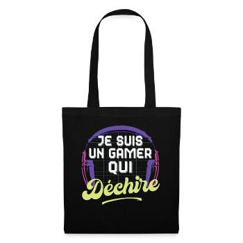Je suis un Gamer Qui Déchire cadeau Ado Gaming - Sac en tissu - noir - Devant