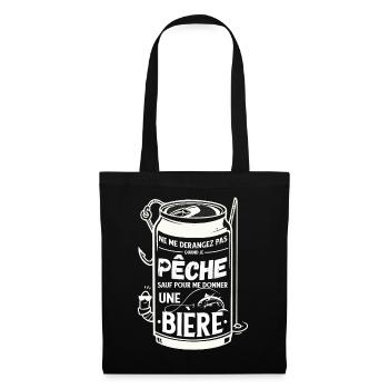 Ne me Dérangez Pas Quand Je pêche sauf pour Bière - Sac en tissu - noir - Devant