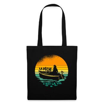La Pêche C'est la Vie, idee gift dad fisherman - Tote Bag - black - Front