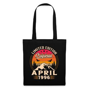 Vintage Nées En Avril 1996 Cadeau D'anniversaire - Sac en tissu - noir - Devant
