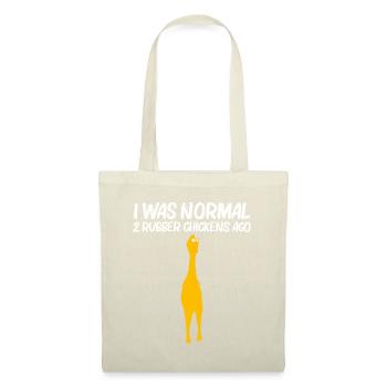 Drôle de poulet en caoutchouc cadeau Hommes Femmes Poulet en caoutchouc - Sac en tissu - nature - Devant