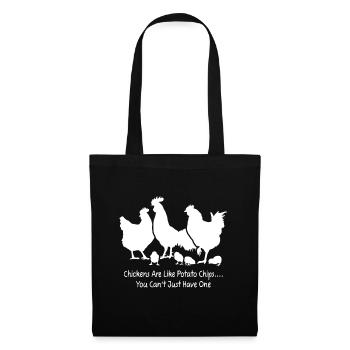 Hen Humour Drôle Enfants Chemises de poulet pour poulet Lo - Sac en tissu - noir - Devant