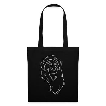 Lion King Scar Line Art Graphicsimbastrengthtigerw - Sac en tissu - noir - Devant