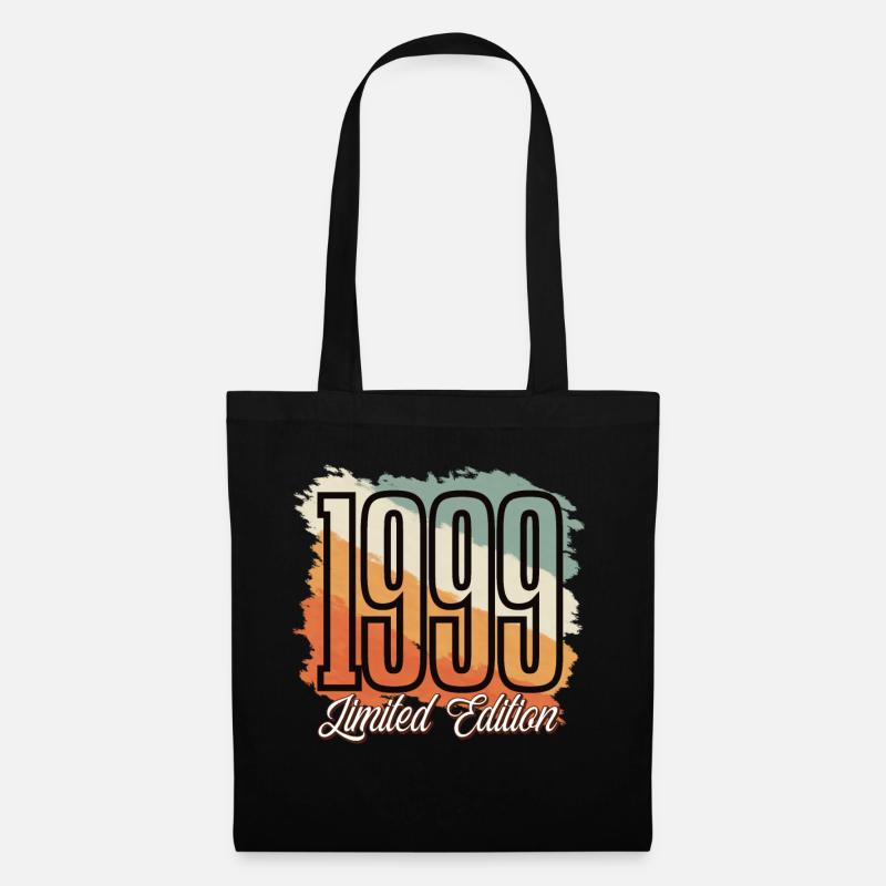 1999 Année de naissance Anniversaire Année de construction Vintage Rétro - Sac en tissu - noir
