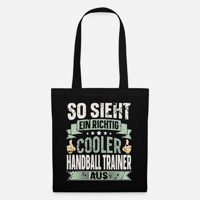 Handballtrainer Handball - Stoffbeutel - Schwarz