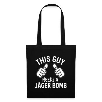 This Guy Needs A Jager Bomb Funny Alcohol Spirits - Tote Bag - black - Front