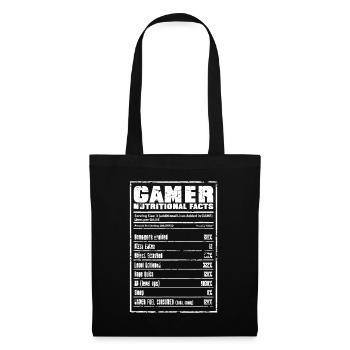 Jeu amusant Gamer Valeur nutritive Cadeau Gamer - Sac en tissu - noir - Devant