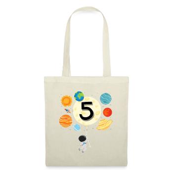 Astronaut Balloon Planets 5th Birthday Space 5 Yea - Tote Bag - nature - Front