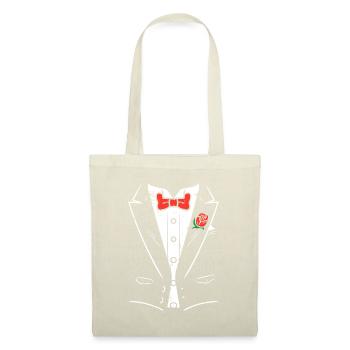Tuxedo classique Rose Rouge Costume Cool Valentines Da - Sac en tissu - nature - Devant