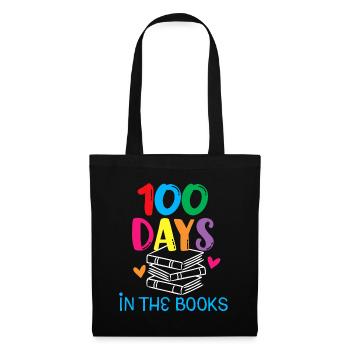 100 Days in the Books - Book Lover English Reading - Tote Bag - black - Front