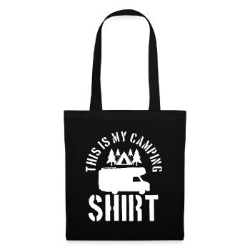 Ceci est ma chemise de camping - Sac en tissu - noir - Devant