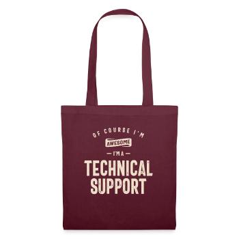 Technical Support Job Title Profession - Tote Bag - burgundy - Front