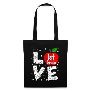 J’adore 1st Grade Apple Funny Back To School Teacher - Sac en tissu - noir - Devant