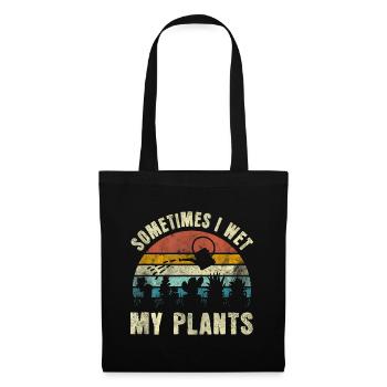 Parfois, je mouille mes plantes, drôle de jardinage - Sac en tissu - noir - Devant