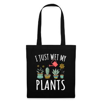 Je viens de mouiller mes plantes chemise de jardinage drôle de jardinage - Sac en tissu - noir - Devant