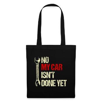 Non Ma voiture n’a pas encore fini Outils Mécanicien Plaque de cuisson de garage - Sac en tissu - noir - Devant