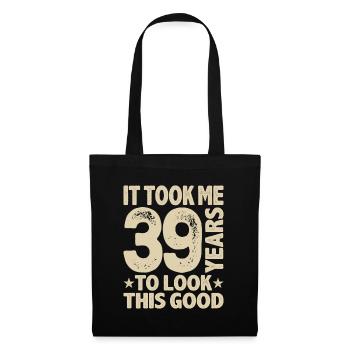 Funny 39th Birthday Age 39 Years Old - Tote Bag - black - Front