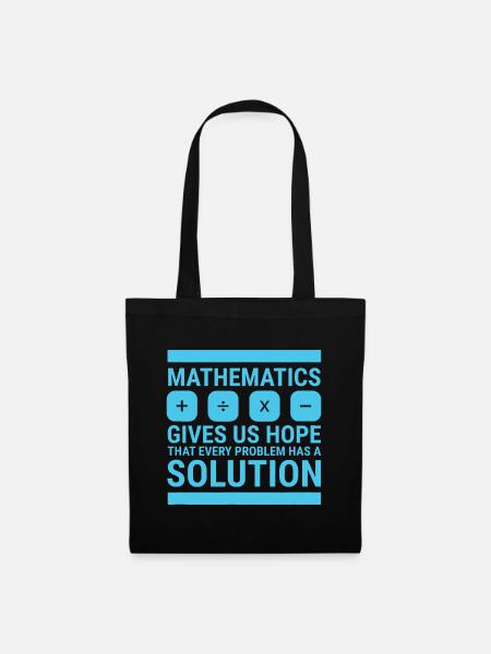Les mathématiques nous donnent de l’espoir Cadeau drôle mignon, Math Lov - Sac en tissu - noir