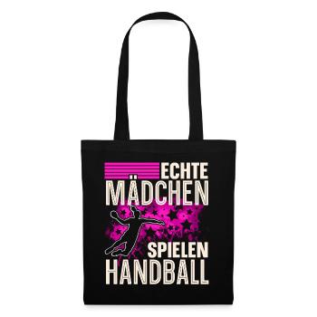 Handball Handballerin Frauen Handball - Stoffbeutel - Schwarz - Vorne