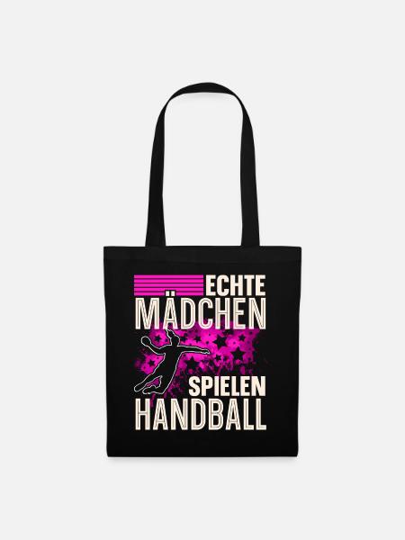 Handball Handballerin Frauen Handball - Stoffbeutel - Schwarz